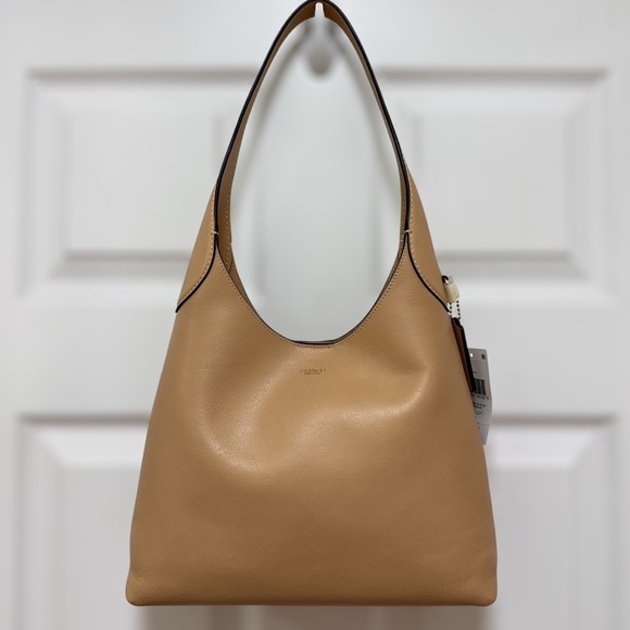 Coach Handbags - Coach - Brooklyn 28 Shoulder Bag Natural Tan Brass Leather NWT